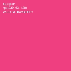 #EF3F81 - Wild Strawberry Color Image