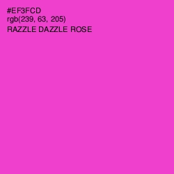 #EF3FCD - Razzle Dazzle Rose Color Image