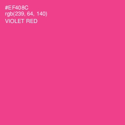 #EF408C - Violet Red Color Image