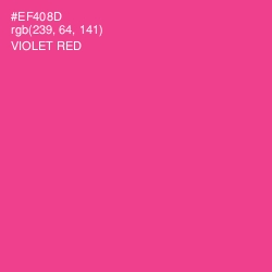 #EF408D - Violet Red Color Image