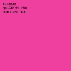#EF40A0 - Brilliant Rose Color Image
