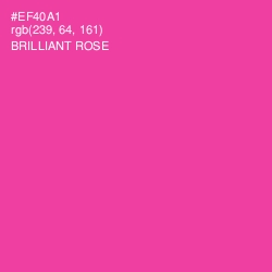 #EF40A1 - Brilliant Rose Color Image