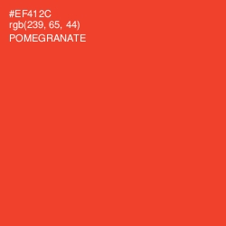 #EF412C - Pomegranate Color Image
