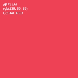 #EF4156 - Coral Red Color Image