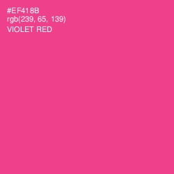 #EF418B - Violet Red Color Image