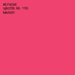 #EF426E - Mandy Color Image