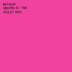 #EF439F - Violet Red Color Image