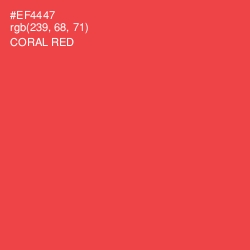#EF4447 - Coral Red Color Image