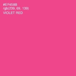 #EF458B - Violet Red Color Image