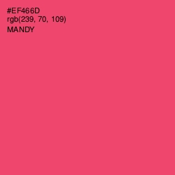 #EF466D - Mandy Color Image