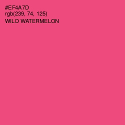 #EF4A7D - Wild Watermelon Color Image