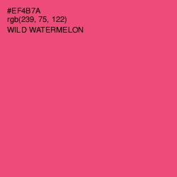 #EF4B7A - Wild Watermelon Color Image