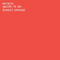 #EF4E44 - Sunset Orange Color Image