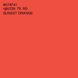 #EF4F41 - Sunset Orange Color Image