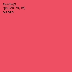 #EF4F62 - Mandy Color Image