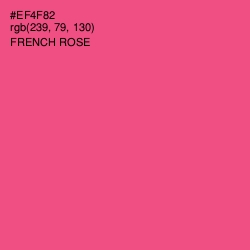 #EF4F82 - French Rose Color Image