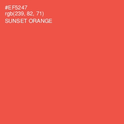 #EF5247 - Sunset Orange Color Image