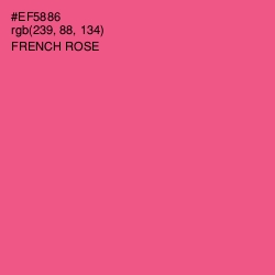 #EF5886 - French Rose Color Image