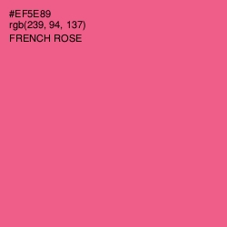 #EF5E89 - French Rose Color Image