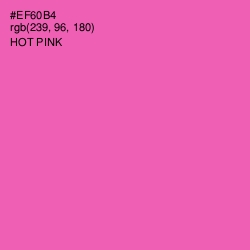 #EF60B4 - Hot Pink Color Image