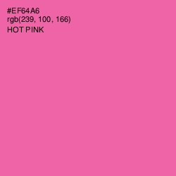 #EF64A6 - Hot Pink Color Image