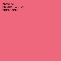 #EF677C - Brink Pink Color Image