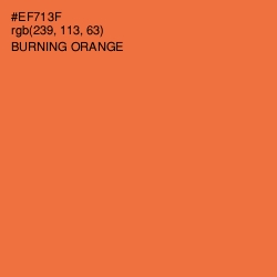 #EF713F - Burning Orange Color Image