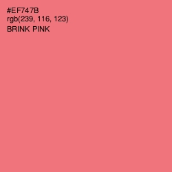 #EF747B - Brink Pink Color Image