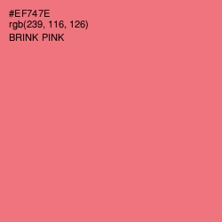 #EF747E - Brink Pink Color Image