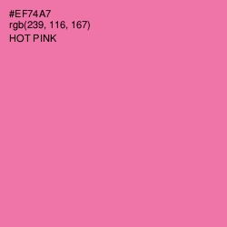 #EF74A7 - Hot Pink Color Image