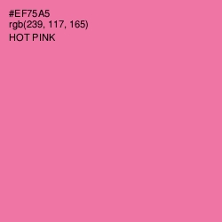#EF75A5 - Hot Pink Color Image
