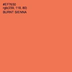 #EF7650 - Burnt Sienna Color Image