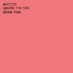 #EF777C - Brink Pink Color Image