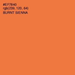 #EF7840 - Burnt Sienna Color Image
