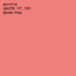 #EF7F7A - Brink Pink Color Image