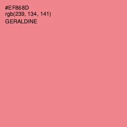 #EF868D - Geraldine Color Image