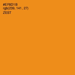 #EF8D1B - Zest Color Image
