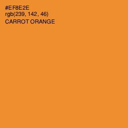 #EF8E2E - Carrot Orange Color Image