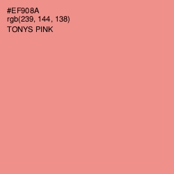 #EF908A - Tonys Pink Color Image