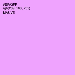 #EFA3FF - Mauve Color Image