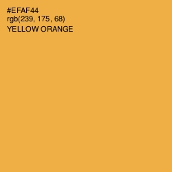 #EFAF44 - Yellow Orange Color Image