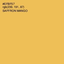 #EFBF57 - Saffron Mango Color Image