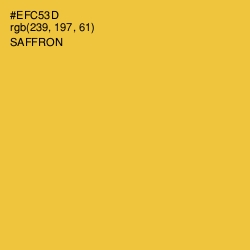 #EFC53D - Saffron Color Image