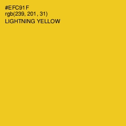 #EFC91F - Lightning Yellow Color Image