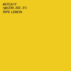 #EFCA1F - Ripe Lemon Color Image