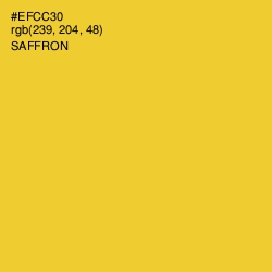 #EFCC30 - Saffron Color Image