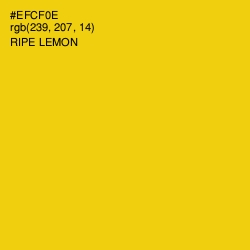 #EFCF0E - Ripe Lemon Color Image