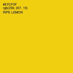 #EFCF0F - Ripe Lemon Color Image