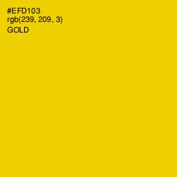 #EFD103 - Gold Color Image