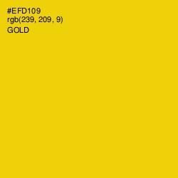 #EFD109 - Gold Color Image